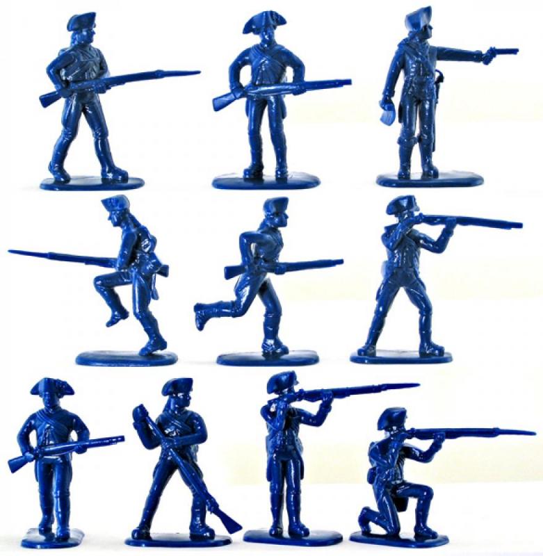 American Infantry, Regulars, 20 in 10 Poses, Blue #1