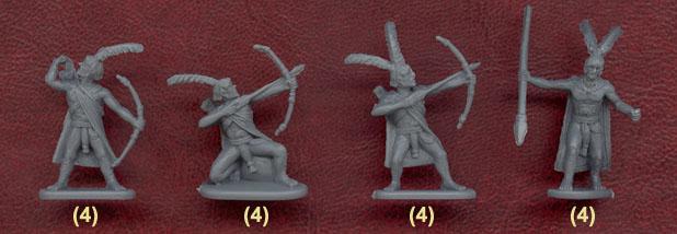 1/72 Caesar Miniatures 022 Biblical Era Libyan Warriors 42 Figures in 12 poses 