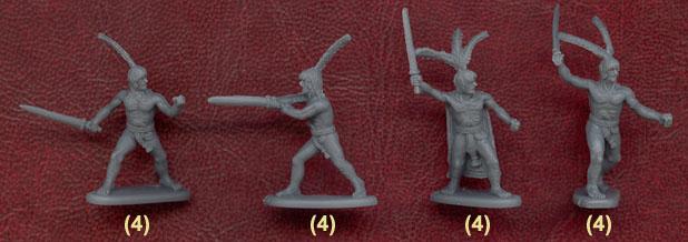 42 Figures in 12 poses 1/72 Caesar Miniatures 022 Biblical Era Libyan Warriors 