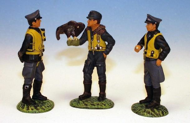 German Luftwaffe Pilot with eagle and 2 pilots--three figures--RETIRED--LAST ONE!! #1
