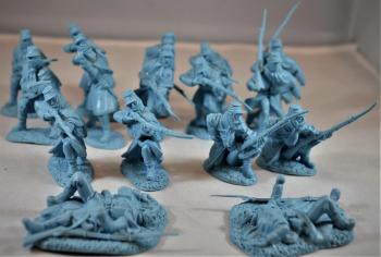 ACW Union Greatcoat Infantry--16 figures in 8 Poses, Powder Blue ACW Union Greatcoat Infantry--16 figures in 8 Poses, Powder Blue #12009
