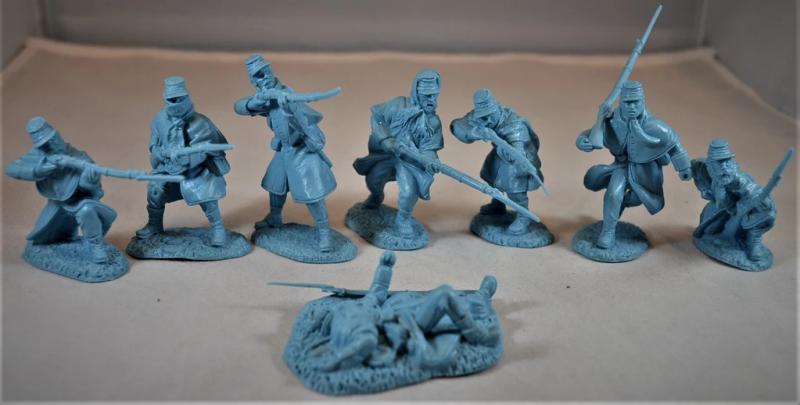 ACW Union Greatcoat Infantry--16 figures in 8 Poses, Powder Blue #2