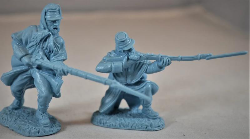 ACW Union Greatcoat Infantry--16 figures in 8 Poses, Powder Blue #3