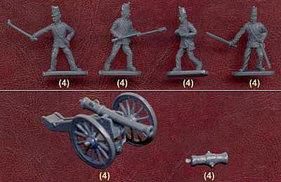 Austrian Artillery, 1859--16 figures in 4 poses and 4 cannons #2