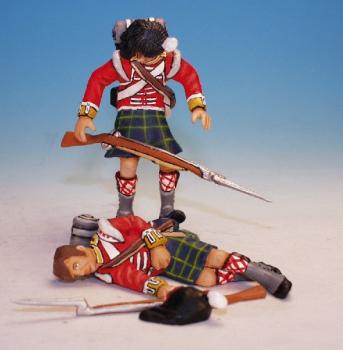 One Dying, One Dying, 2nd Battalion, 92nd Highlanders (Gordon Highlanders)--two figures--RETIRED--LAST ONE!! One Dying, One Dying, 2nd Battalion, 92nd Highlanders (Gordon Highlanders)--two figures--RETIRED--LAST ONE!! #1418