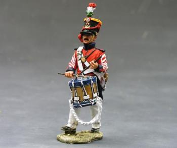 Image of Mexican Drummer Marches Wearing Red Tunic--single figure--RETIRED--LAST TWO!!