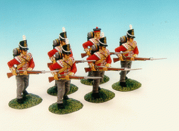 Six Advancing Infantrymen, 1st Battalion, 3rd Regiment of Foot (The Buffs), British Army--six figures--RETIRED--LAST ONE!! Six Advancing Infantrymen, 1st Battalion, 3rd Regiment of Foot (The Buffs), British Army--six figures--RETIRED--LAST ONE!! #1434