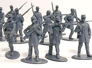 1/32 Union Coloured Infantry--16 plastic figures #1