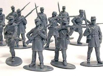 Image of 1/32 Union Coloured Infantry--16 plastic figures--ONE IN STOCK.