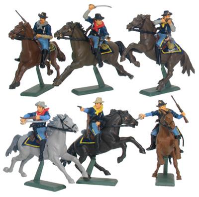 Wild West 7th Cavalry Mounted (6 in 5 poses) #1