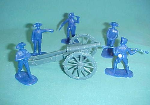 Continental Artillery 5 man crew and 6lbs cannon (Dark blue) #1