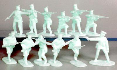 Russian Civil War White Army, 1918 (light green)--20 in 10 poses #1