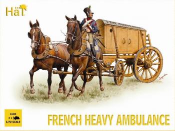 Image of French Heavy Ambulance--3 ambulances with 3 Figs & 6 Horses)