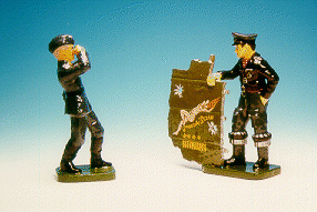 Luftwaffe, Two pilots with part of B-17 (glossy)--two figures--RETIRED--LAST THREE!! #1