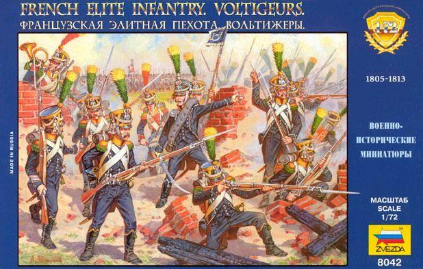 1/72 Napoleonic French Voltigeurs Elite Infantry (1805-1813) (Re-Issue)--40 figures in 11 poses #1