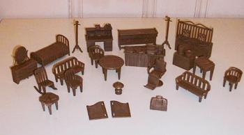 Western Hotel/Bank/Barber Furniture (24 pcs) Western Hotel/Bank/Barber Furniture (24 pcs) #13624