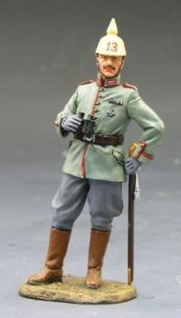 Image of Standing Officer with Binos, 13th Bavarian Rifles--single figure--RETIRED--LAST ONE!!