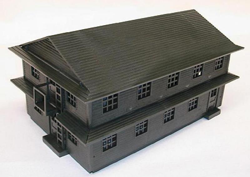 1:72 scale Military Barracks (OD green)--6 pieces #1