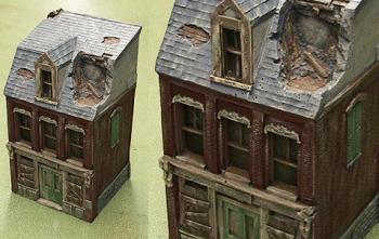 Three-Story Damaged Building with Sniper Position (painted)--7.5 x 6.5 x 14.0--AWAITING RESTOCK!  Three-Story Damaged Building with Sniper Position (painted)--7.5 x 6.5 x 14.0--AWAITING RESTOCK!  #14214