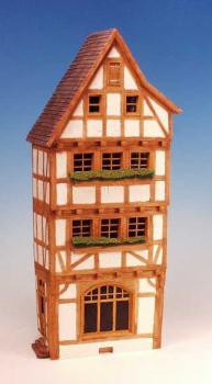 Image of German Half timbered, 3 story - 6 1/2 in. L x 4 in. W x 16 in. H--(E05052)