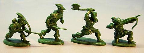 Robin Hood Merrymen, Outlaws of Sherwood Forest (Green)--16 in 8 Poses. #2
