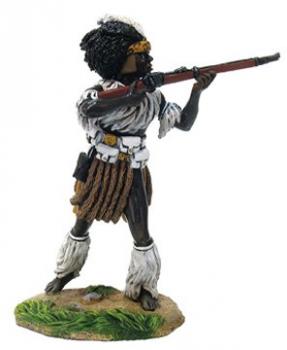 Image of Zulu iNdluyengwe Regiment Standing Firing #1, Osprey Art Series--single figure--RETIRED--LAST ONE!! Image of Zulu iNdluyengwe Regiment Standing Firing #1, Osprey Art Series--single figure--RETIRED--LAST ONE!!