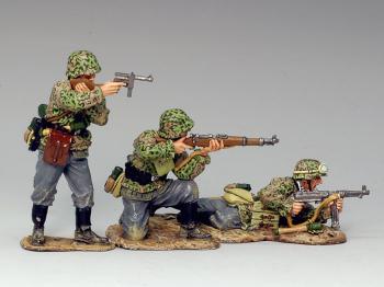 Image of Open Fire!--3 German Infantry Firing--RETIRED--LAST ONE!!