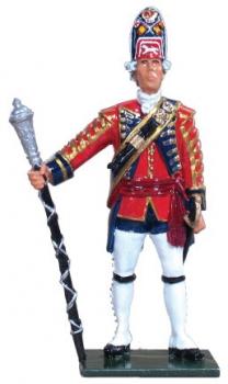 Image of British Drum Major, 1st Foot Guards, 1754-1763--single figure--RETIRED. .- LAST ONE!