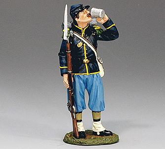 Image of Thirsty Work--Union Chasseur Drinking From Canteen--83rd Penn. Regt.--RETIRED--LAST FOUR!!