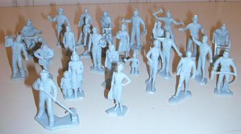 Civilian Figures with Motorcycle (25 pcs - gray) Civilian Figures with Motorcycle (25 pcs - gray) #16596
