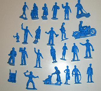 Civilian Figures with Motorcycle (25 pcs - blue) #1