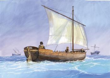 Image of Medieval Life Boat--1:72 scale model kit