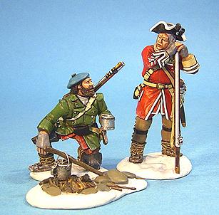 Image of Roger's Rangers Winter Campers--two figures--RETIRED.