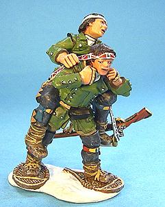 Image of He ain't heavy; He's my Brother--two Roger's Rangers figures on single base--RETIRED--LAST ONE!!