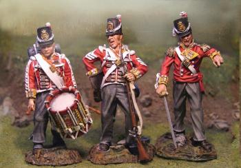 Image of Napoleonic British 28th Foot Command--three figures--RETIRED--LAST ONE!!