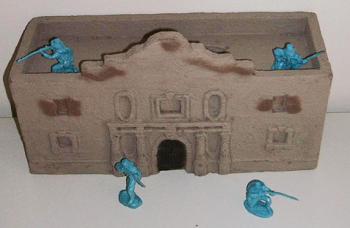 Alamo Chapel Building Painted (Similar to Marx Tin)--AWAITING  RESTOCK. Alamo Chapel Building Painted (Similar to Marx Tin)--AWAITING  RESTOCK. #17789