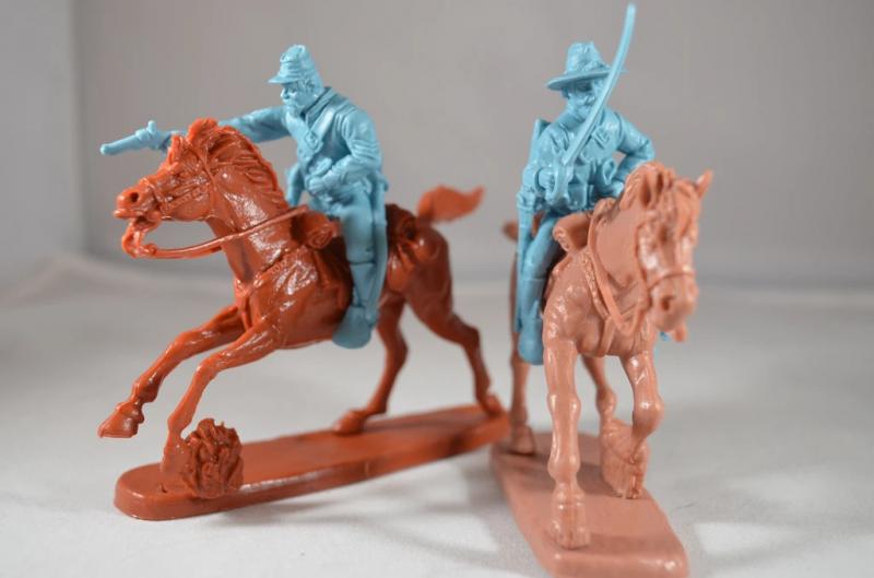 ACW Artillery and Cavalry (Light Blue)--10 Figures in 10 poses and 2 Horses #2