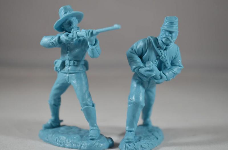 ACW Artillery and Cavalry (Light Blue)--10 Figures in 10 poses and 2 Horses #4