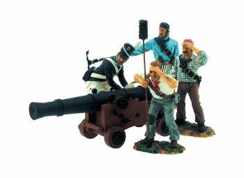 Image of Cannon and Pirate Crew 5-Piece Set--RETIRED--LAST ONE!!