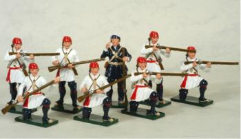 Compagnies Franches de la Marines, Sgt. & 7 Privates--eight figures--Special Order:  Takes 2 to 3 months. Compagnies Franches de la Marines, Sgt. & 7 Privates--eight figures--Special Order:  Takes 2 to 3 months. #17991
