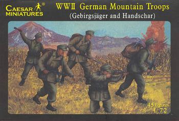 Image of German Mountain Troops--45 figures in 13 poses--1:72 scale -- FOUR IN STOCK!