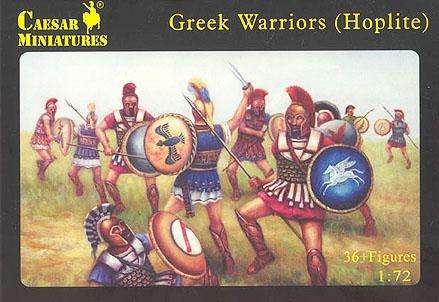 Caesar Miniatures 1/72 065 Greek Warriors Hoplites 37 Figures, 13 Poses 