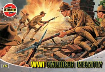 Image of 1/72 WWI American Infantry--48 unpainted figures