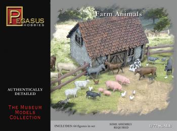 Farm Animals (64 pcs.)--1:72 scale plastic figures Farm Animals (64 pcs.)--1:72 scale plastic figures #18223