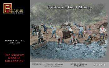 California Gold Miners (56 pcs)--1:72 scale plastic figures California Gold Miners (56 pcs)--1:72 scale plastic figures #18224