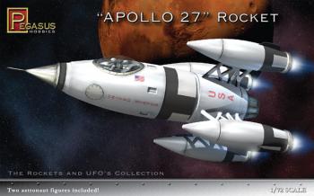 Image of Apollo 27 Rocket with two Astronaut Figures--model kit