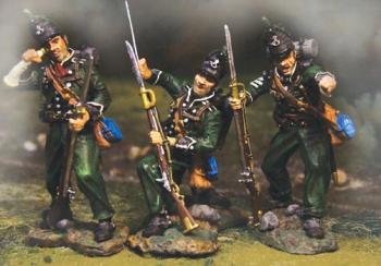 Image of British 95th Rifles Loading Set--three figures--RETIRED--LAST ONE!!