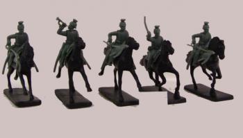 German Mounted Ulhan Lancers--5 Figures (White) German Mounted Ulhan Lancers--5 Figures (White) #18544
