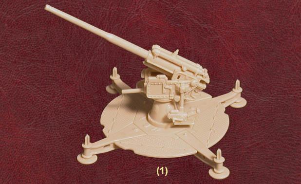 WWII Italian 90/53 Gun With Servants Figure Plastic Kit 1:72 Model ITALERI 