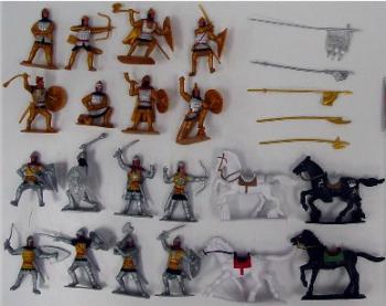 Image of Russian Knights  (16 Figures with Weapons & 4 Horses)--TWO IN STOCK!